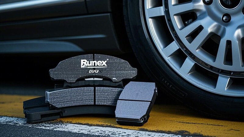 Durable brake pads installed in a vehicle, ensuring reliable stopping power