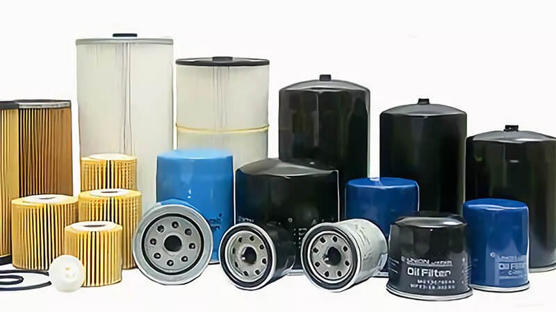 Various Types of Oil Filters Displayed, Highlighting unique features for specific engine needs