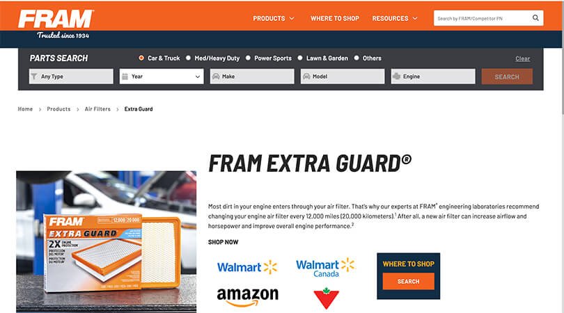 Fram Extra Guard Air Filter