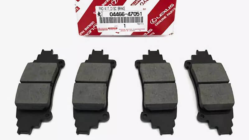 Lexus brake pads with part number