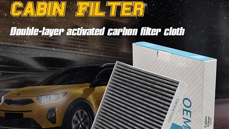 cabin filter, featuring double-layer activated carbon filter technology