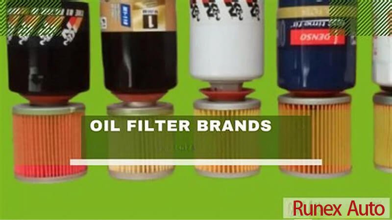 Runex Auto oil filter brands display on the shelf