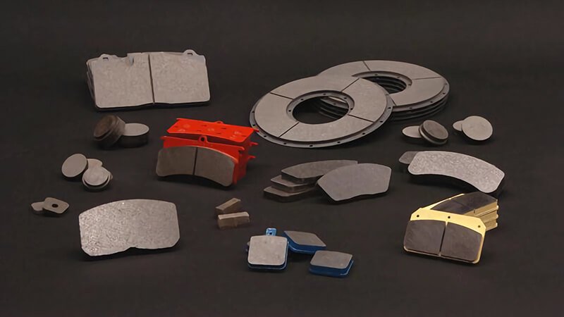 Variety of industrial brake pad types